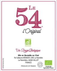 PLANTET - VIN DE FRANCE - 10,5% - L'ORIGINAL -LA PARENTIERE (44) ROUGE - 75CL