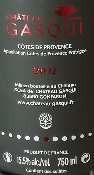 POINT G - ROUGE - COTES DE PROVENCE - 2012