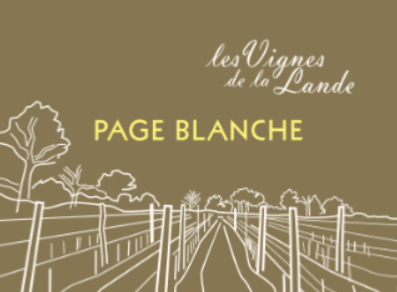 PAGE BLANCHE - BLANC - QUESTEMBERT - 56 - 75CL - VIGNES DE LA LANDE VDF