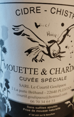 CIDRE - CHISTR - MOUETTE ET CHARDON - 75CL - 22 - PLESTAN- 3 %