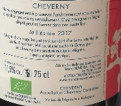 CHEVERNY - VAL DE LOIRE - 11,5% - 75CL - 2017 - ROUGE