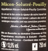 BOURGOGNE MACON SOLUTRE POUILLY - BLANC  - 75CL - 13,5%