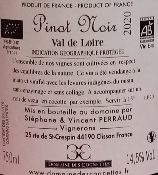 PINOT NOIR - IGP VAL DE LOIRE - ROUGE - 2020 - COGNETTES -75CL - 14,5%