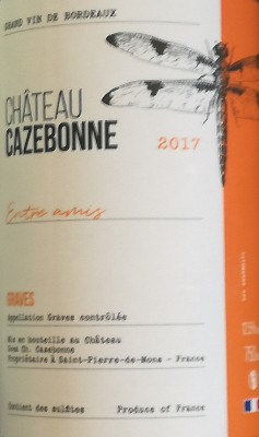 CHATEAU DE CAZEBONNE - ENTRE AMIS - GRAVES - BORDEAUX - 12,5% - 2017 - 75CL