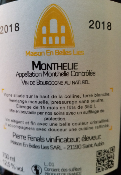 BOURGOGNE  - BLANC - MONTHELIE - 75CL - 2018 - 12,5%