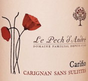 CARIGNAN - IGP DE L 'HERAULT - ROUGE - PECH  D'ANDRE  - 75CL - 14 %