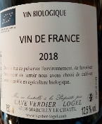 LOYELA - VIN DE FRANCE - BLANC - VERDIER LOGEL - 2018 - 75CL - 12,5%