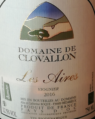 LES AIRES - IGP OC - VIOGNIER - BLANC - 75CL - 12,5% - 2016