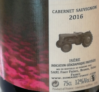 CABERNET SAUVIGNON - IGP ISERE  - ROUGE - 2016 - 75CL - 12%