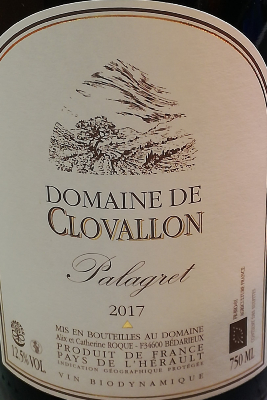 PINOT NOIR - SYRAH- DOMAINE DE CLOVALLON - 75CL- 12,5% - IGP D' herault - 2017