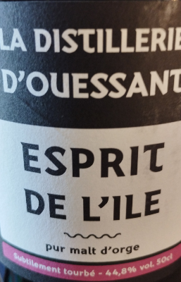 ESPRIT DE L 'ILE - SUBTILEMENT TOURBE - 44,8% - OUESSANT (29) - 50CL - PUR MALT D'ORGE