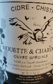 CIDRE - CHISTR - MOUETTE ET CHARDON - 75CL - 22 - PLESTAN- 3 %