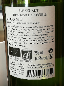 DURAS - SAINTE FRIVOLE - SUD OUEST - BLANC - 2017 - 75CL- 14,5%